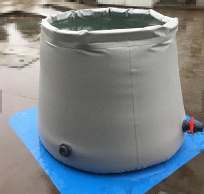 Grey Flexible Onion Shape 1.2MM van het de Tank Draagbare Water van het Geteerd zeildoekwater van het de Tankswater de Holdingstank