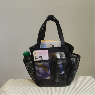 Adembenemende PVC mesh strandtas sporttas voor buitenactiviteiten aangepast logo
