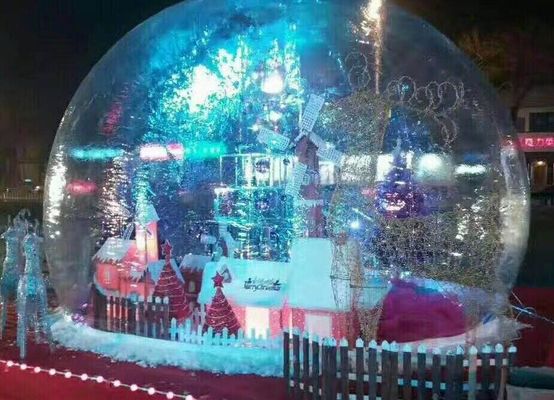 Duidelijke Reuze Opblaasbaar van pvc toont Bal, Opblaasbare Sneeuwbol voor Kerstmisbevordering
