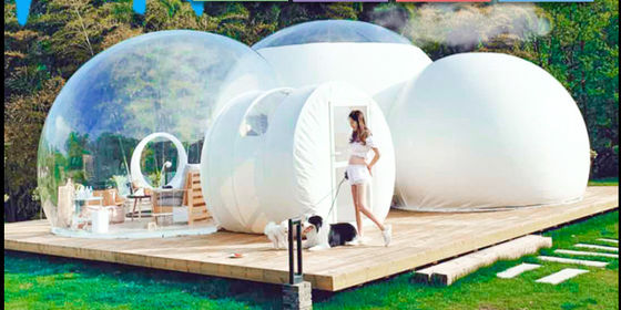 Stijlvolle en functionele opblaasbare bubbeltent voor buitenwoningen