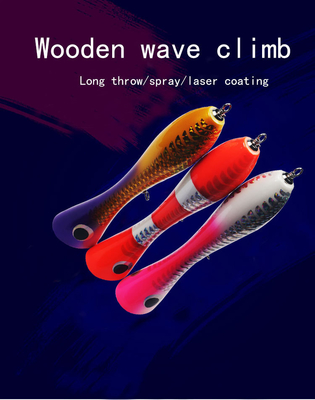 3 van het de Deklaag het Houten Aas van de kleuren20cm/120g Laser Lokmiddel van de Haken Largemouth Bass Snakehead Popper Wooden Fishing Drievoudige