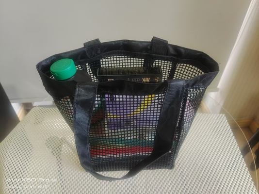 OEM Service Mesh Handbag Voor Beach Outdoor Sports Of Winkelen PVC Mesh opslagzak