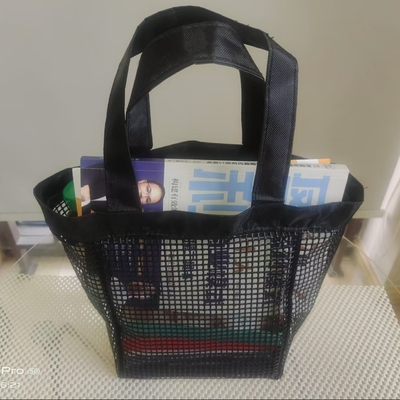 OEM Service Mesh Handbag Voor Beach Outdoor Sports Of Winkelen PVC Mesh opslagzak