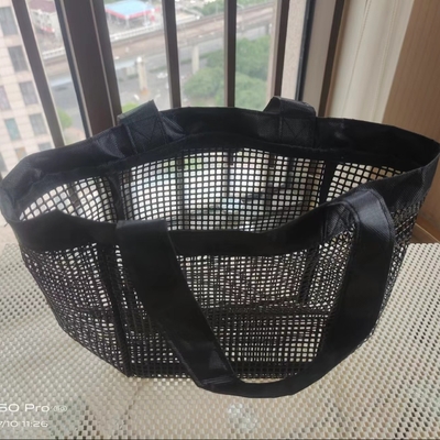 Sterk draagvermogen Winkelwagen Beach PVC Mesh Bag Custom Design Logo