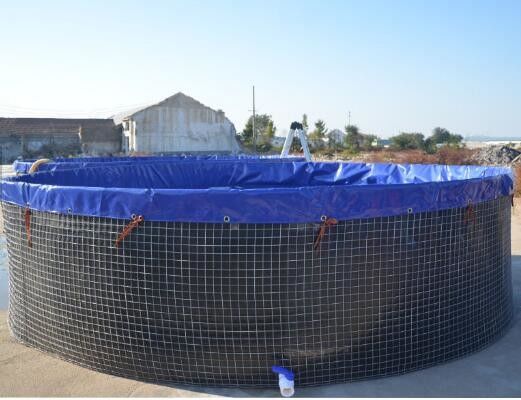 16m Diameter 301.440 liter Opvouwbare ronde visvijver PVC-doek Buitenvisvat