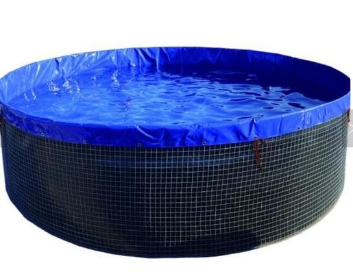 16m Diameter 301.440 liter Opvouwbare ronde visvijver PVC-doek Buitenvisvat