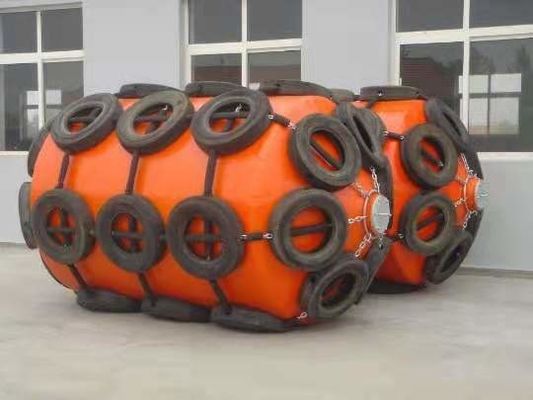 Anti-abrasie opblaasbare rubberen scheepsfenders Pneumatische verdediging