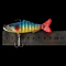 3 het Aas van kleuren9cm/17g 6#Hooks 3D Ogen Plastic Zacht Volledig het Zwemmen Laag Multi Verbonden Visserijlokmiddel