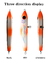 5 van het Aas Drievoudige Haken van kleuren23cm/90g 3D Ogen Stevige Houten Lokmiddel van Tuna Fishlure Wooden Pencil Fishing